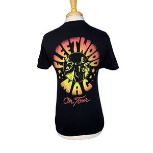 FLEETWOOD MAC On Tour Black Short Sleeve Tee Size Small Unisex Mens Bird Graphic